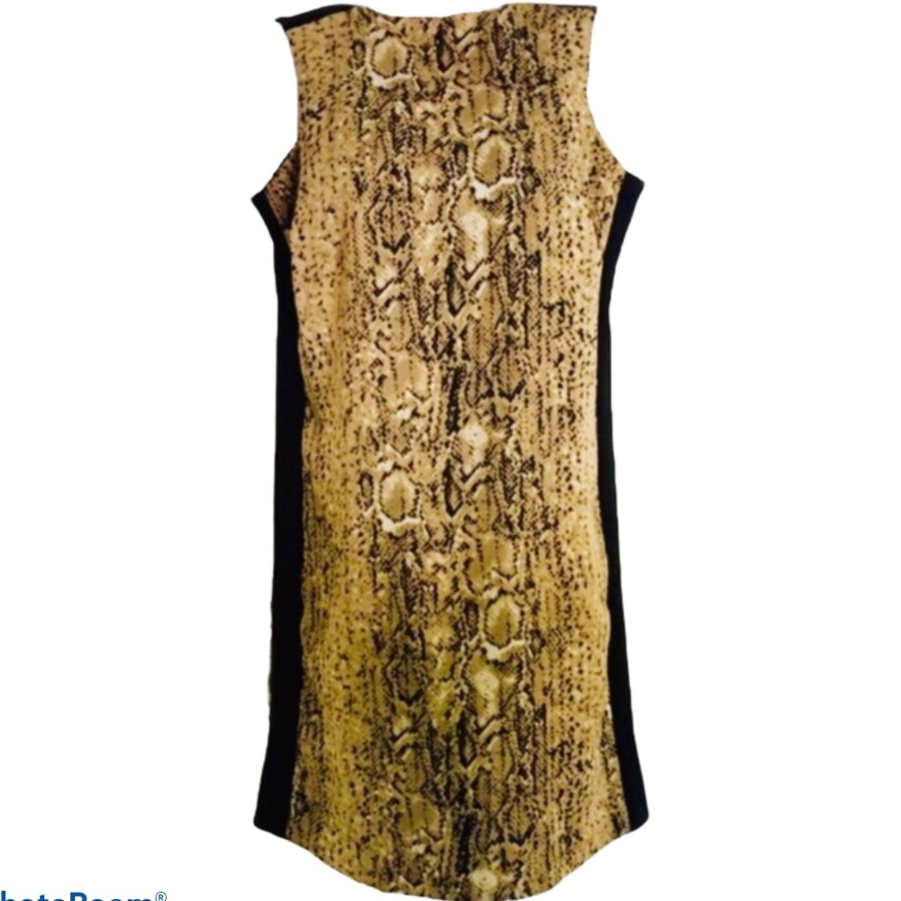 Vince Camuto Dress Animal Print Bling Sparkle Gold Black